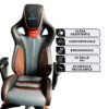 Cobra gaming chair Akidragon - Red-Grey - immagine 2
